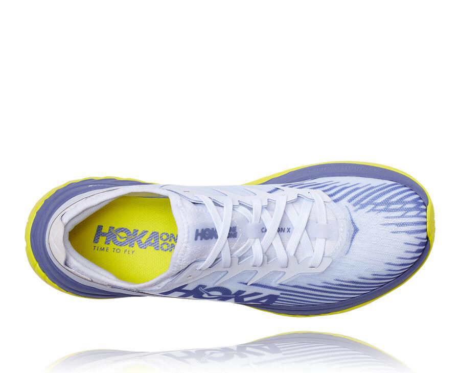 Hoka One One Tenisky Damske Biele/Modre - Carbon X-SPE - 57023-HAEJ